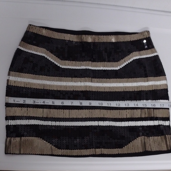 Express Black and Silver Sequin Pencil Mini Skirt Y2K, Rumba,Cocktail. - Picture 7 of 11